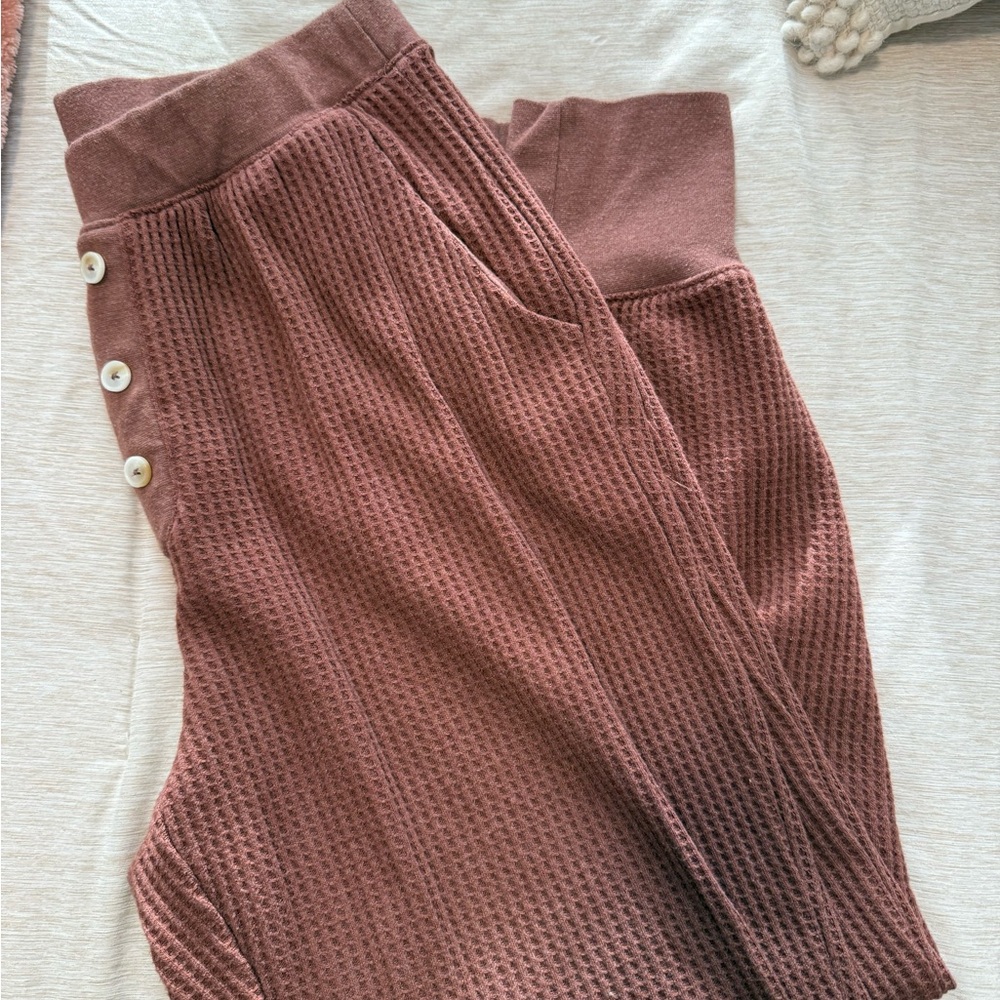 Rust waffle knit set - Picture 3 of 5